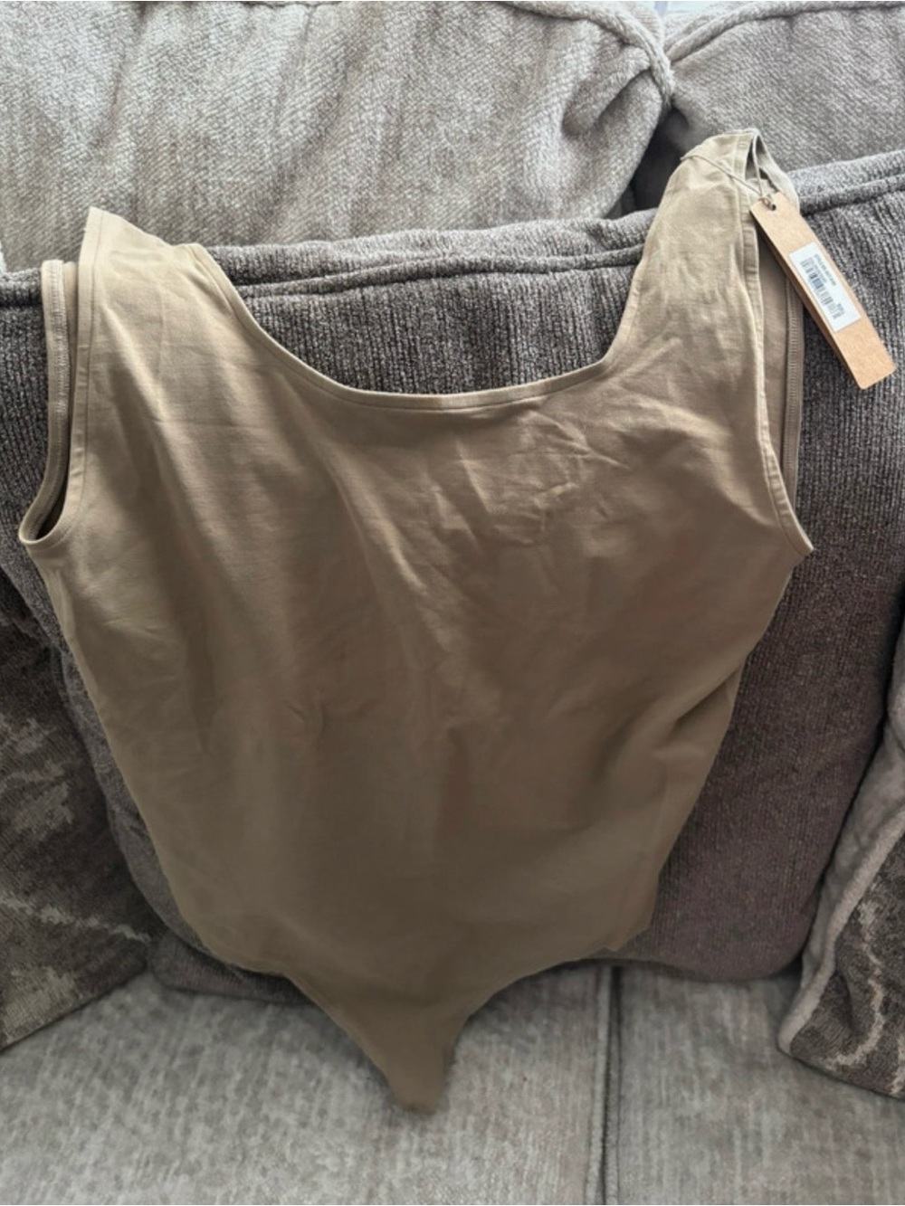 SKIMS Sleeveless Scoop Bodysuit in Tan